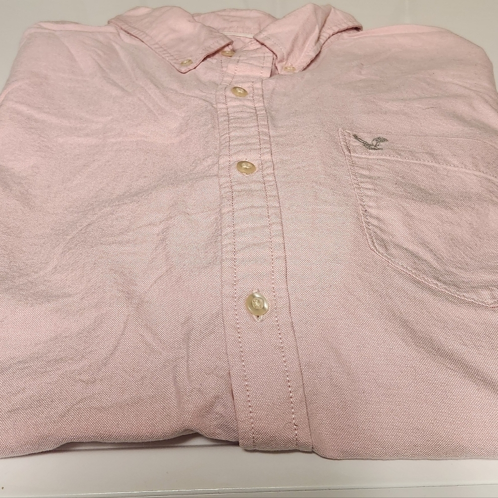 American Eagle Outfitters Light Pink Casual Shirt